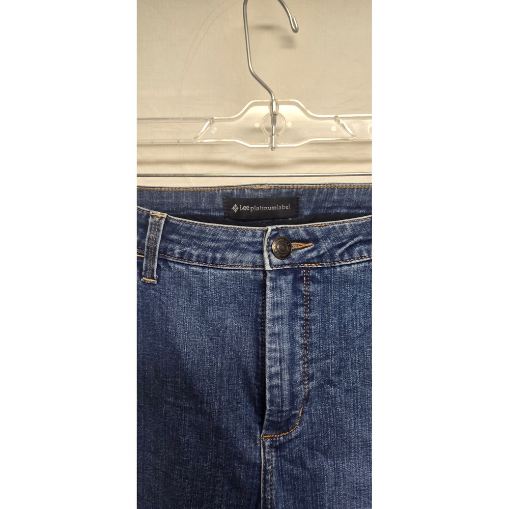 Lee Platinum Label Womens Medium Wash Straight Bootcut Denim Jeans 10 - Picture 3 of 5